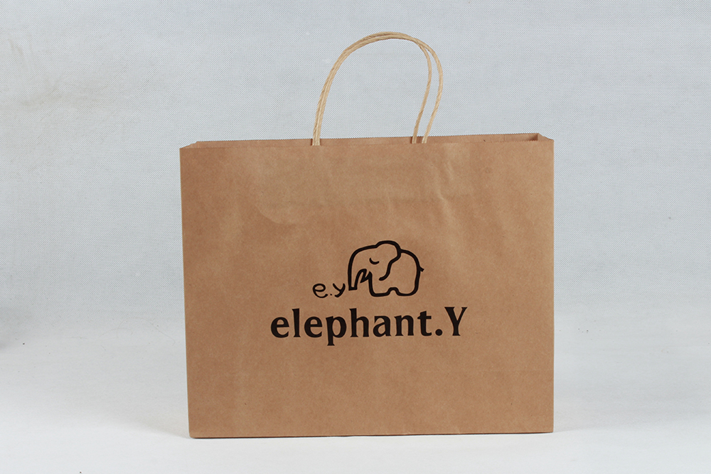 小象卡通服裝牛皮紙袋定制 小象卡通服裝牛皮紙袋定制