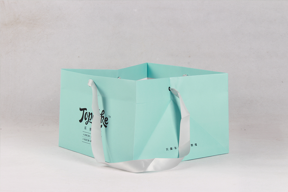 薄荷綠清新型白卡紙袋 拓普凱克 薄荷綠清新型白卡紙袋 拓普凱克